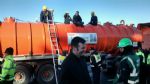 Salford Barton Moss campaigners lock on to lorries
